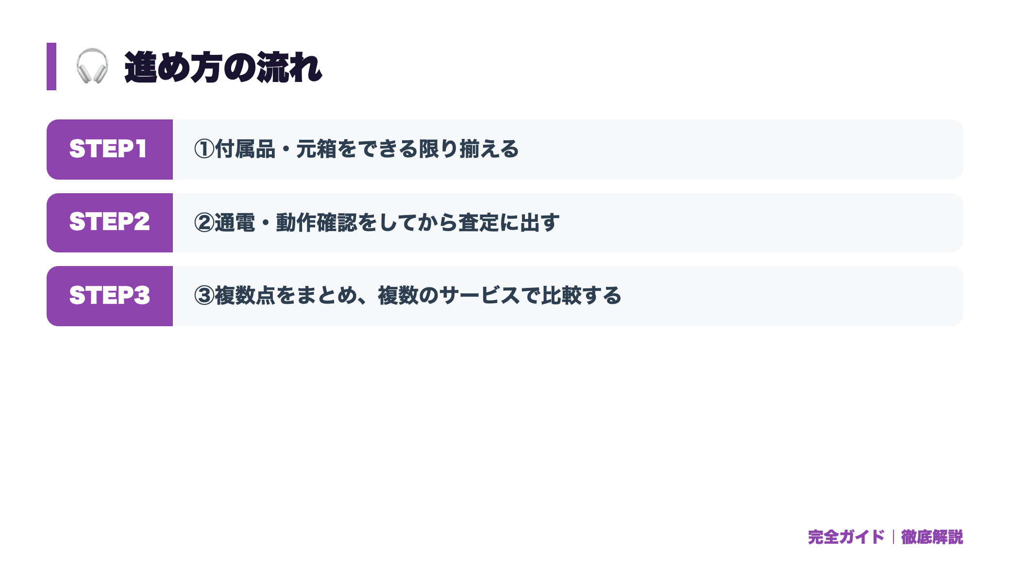 エフェクター・音響機材の買取相場|宅録機材を処分する前にチェックすべきポイント 体験の流れ図