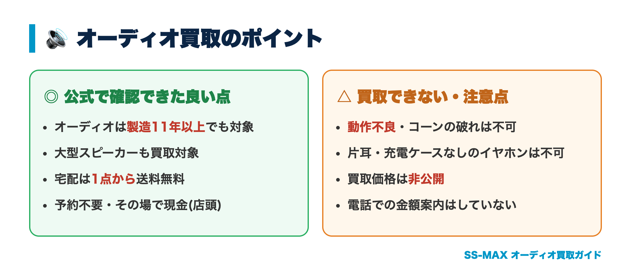 セカンドストリートで買い取ってもらえるオーディオと条件