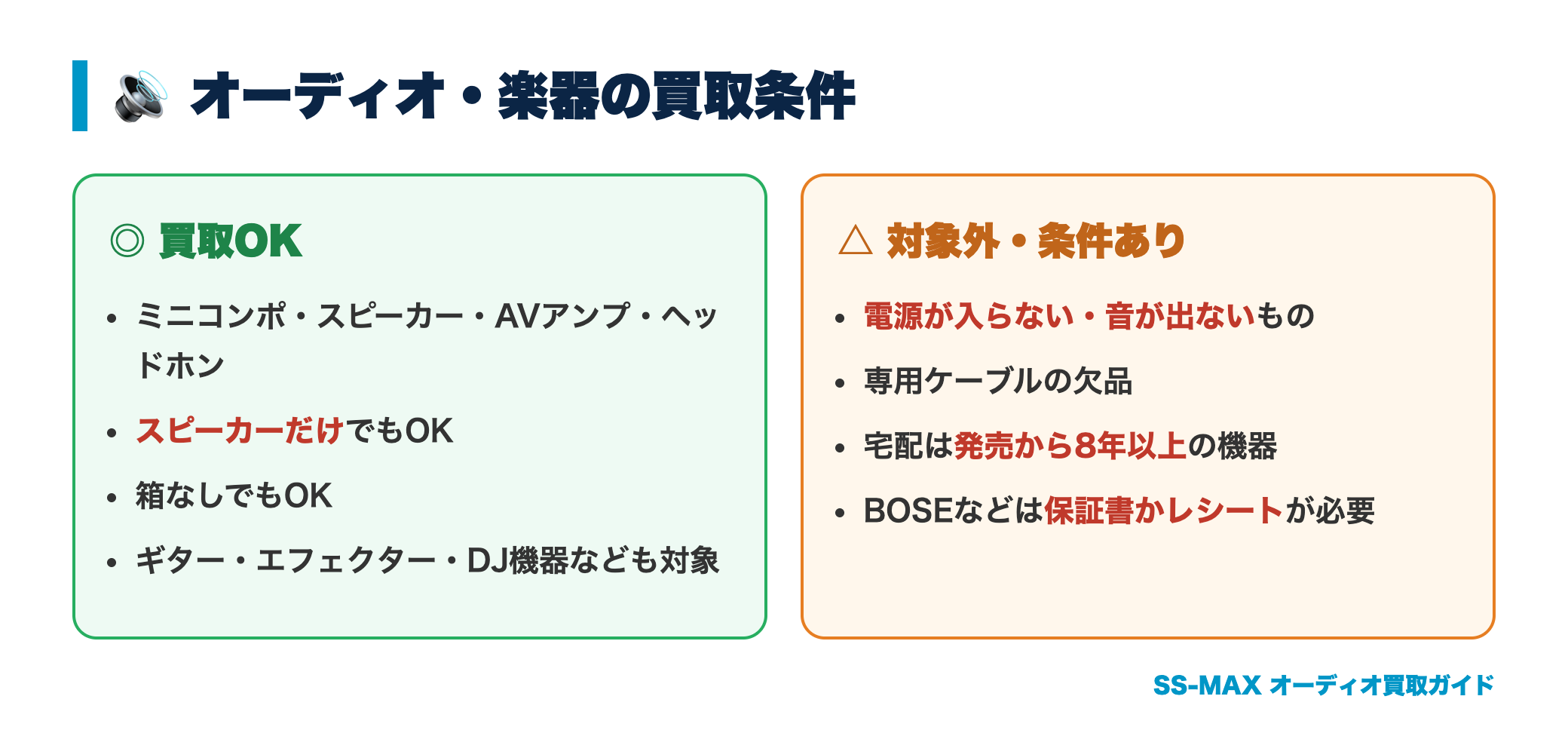 ブックオフで買い取ってもらえるオーディオ・楽器と条件